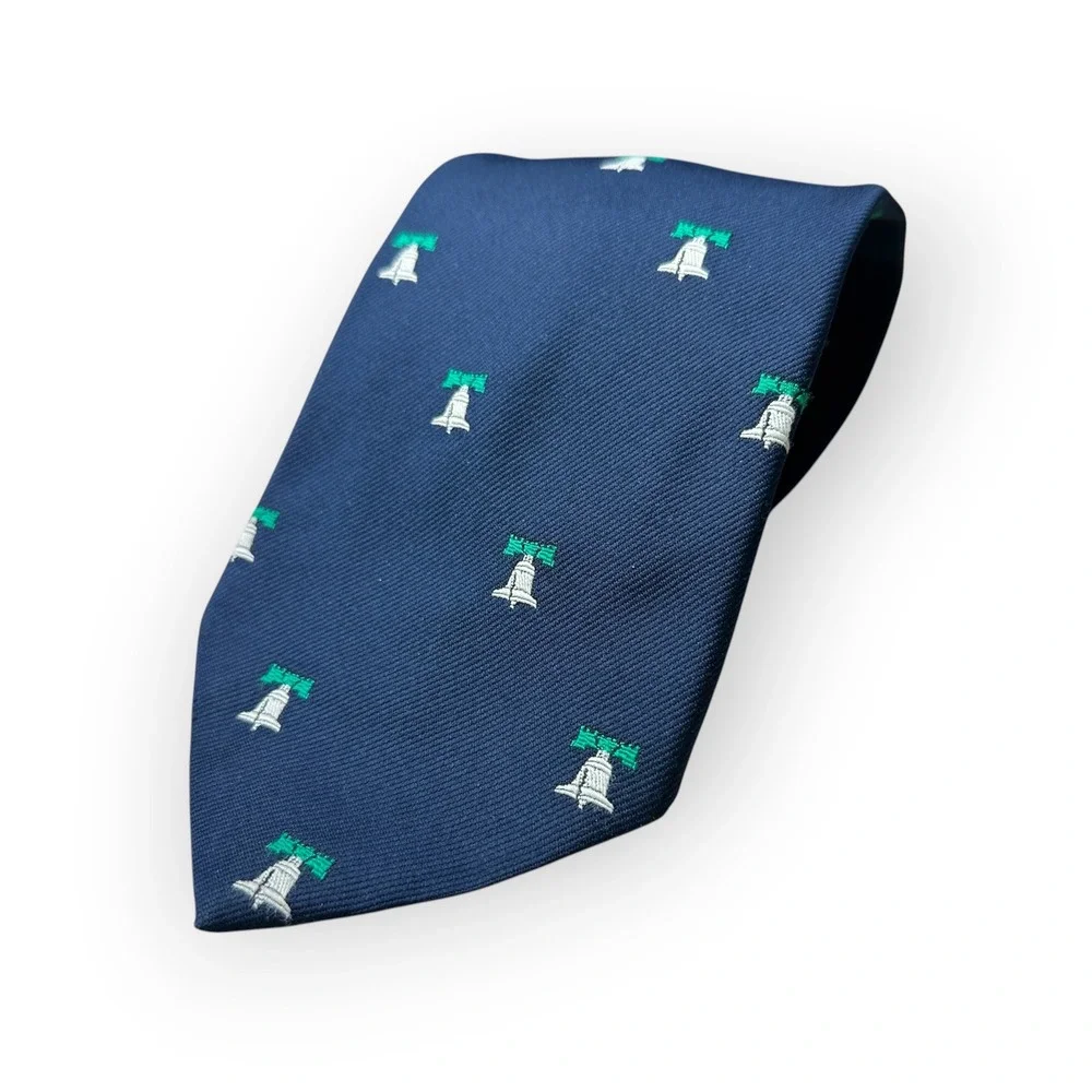 Crested Clubs by Blanford Navy Blue Liberty Bell Embroidered Tie WPL 3112